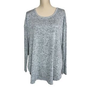 Women Sweatshirt Tunic Long Sleeve Gray Size Medium Garage